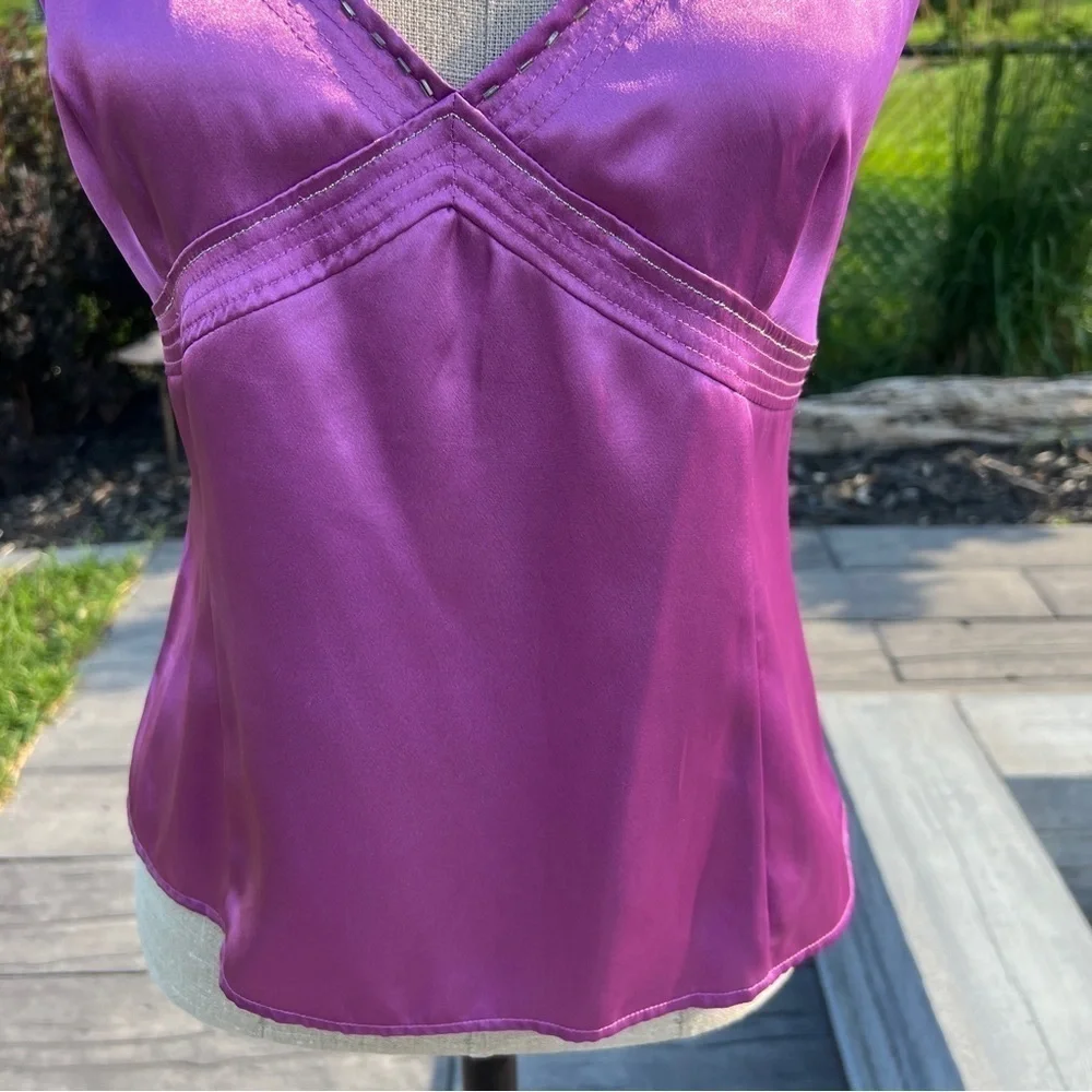 Esprit Purple Satin Tank Top - Picture 4 of 11